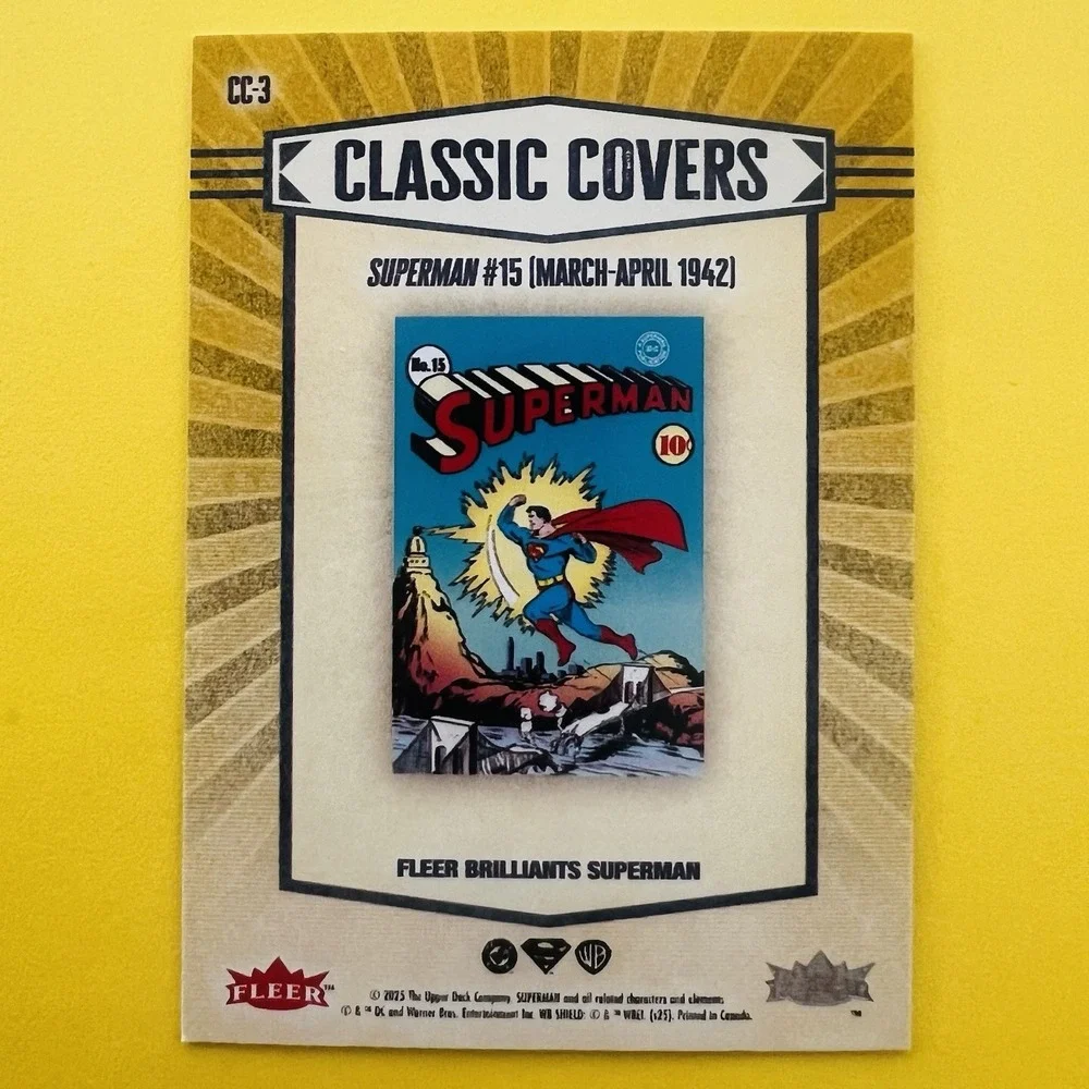 2025 Upper Deck Fleer Brilliants Superman Classic Covers‎ Superman #15 CC-3